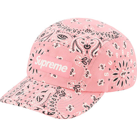Supreme Bandana Camp Cap Pink - Stylish & Comfortable Adjustable Snapback Hat for Men & Women - Perfect for Streetwear, Hip-Hop Fashion & Outdoor Activities