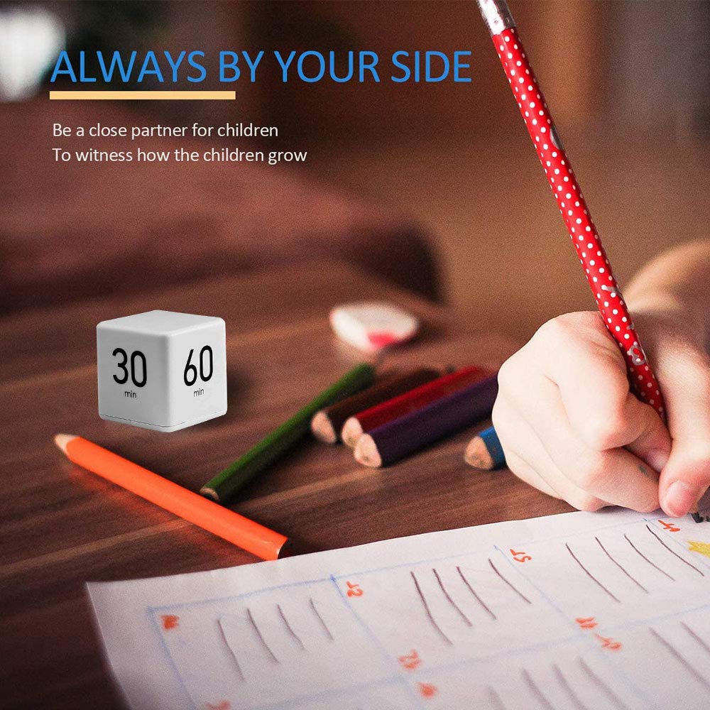 Moontie Miracle TimeCube Timer - 1, 3, 5 & 10 Minute Visual Countdown Clock for Productivity & Time Management | Perfect for Kitchen, Classroom, Office & ADHD Focus
