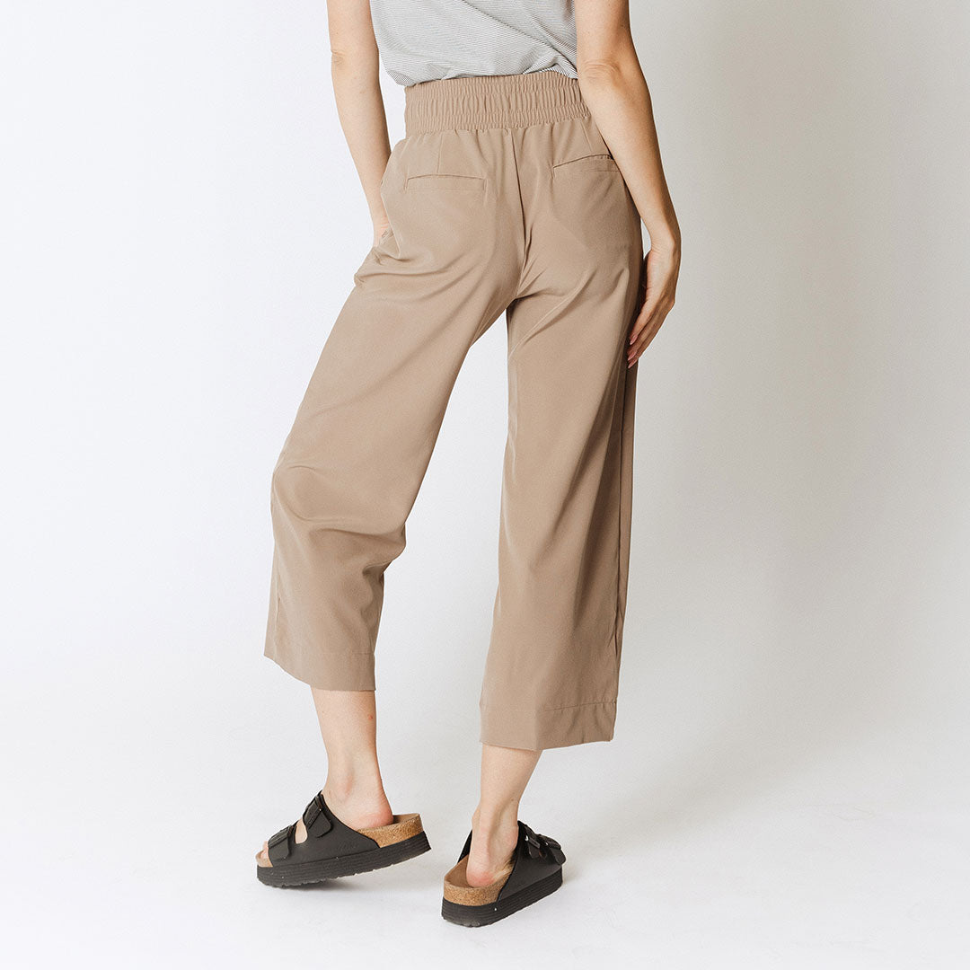 Audrey Wide Leg Pants for Women - High Waisted Flowy Trousers in Chestnut Brown | Casual Office Wear & Summer Outfits