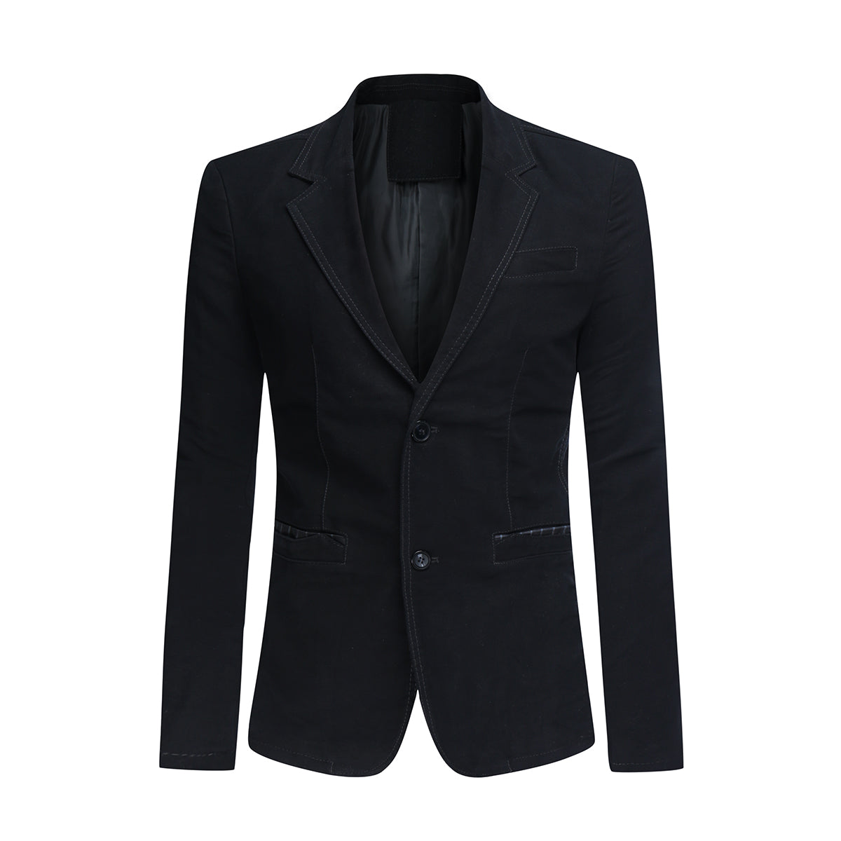Men's Slim Fit Casual Blazer - 2 Button Autumn Sport Coat in Black | Perfect for Office, Business Meetings & Smart Casual Outfits