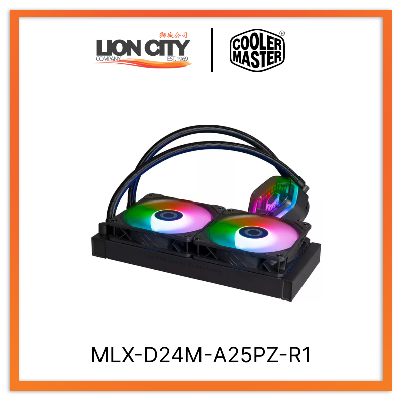 Cooler Master MLX-D24M-A25PZ-R1 MasterLiquid 240 Atmos ARGB CPU Liquid Cooler - 240mm Radiator, Dual Chamber Pump, RGB Lighting, 5-Year Warranty - Perfect for Gaming PCs, Workstations, and High-Performance Cooling Solutions
