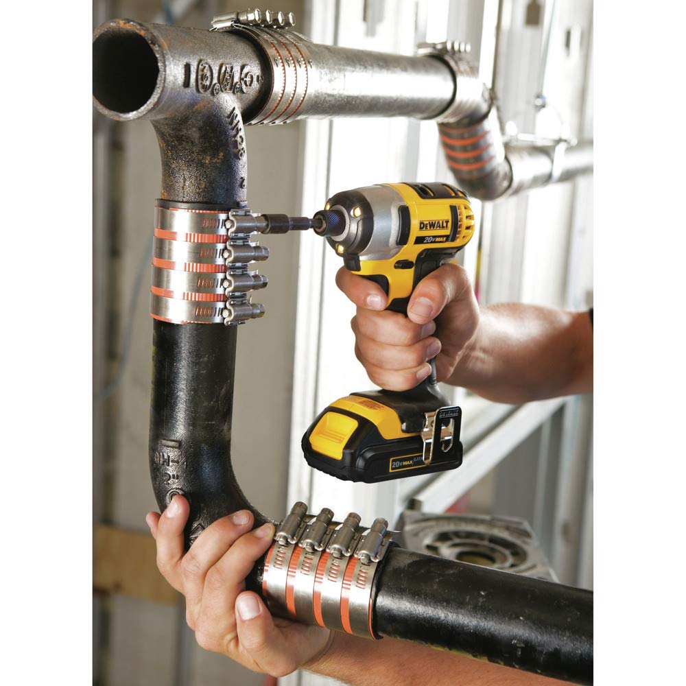 DEWALT 20V MAX Cordless Impact Driver Kit with 1/4-Inch Hex Chuck, Includes Battery and Charger (DCF885C1) - Perfect for DIY Projects, Construction, and Automotive Repairs