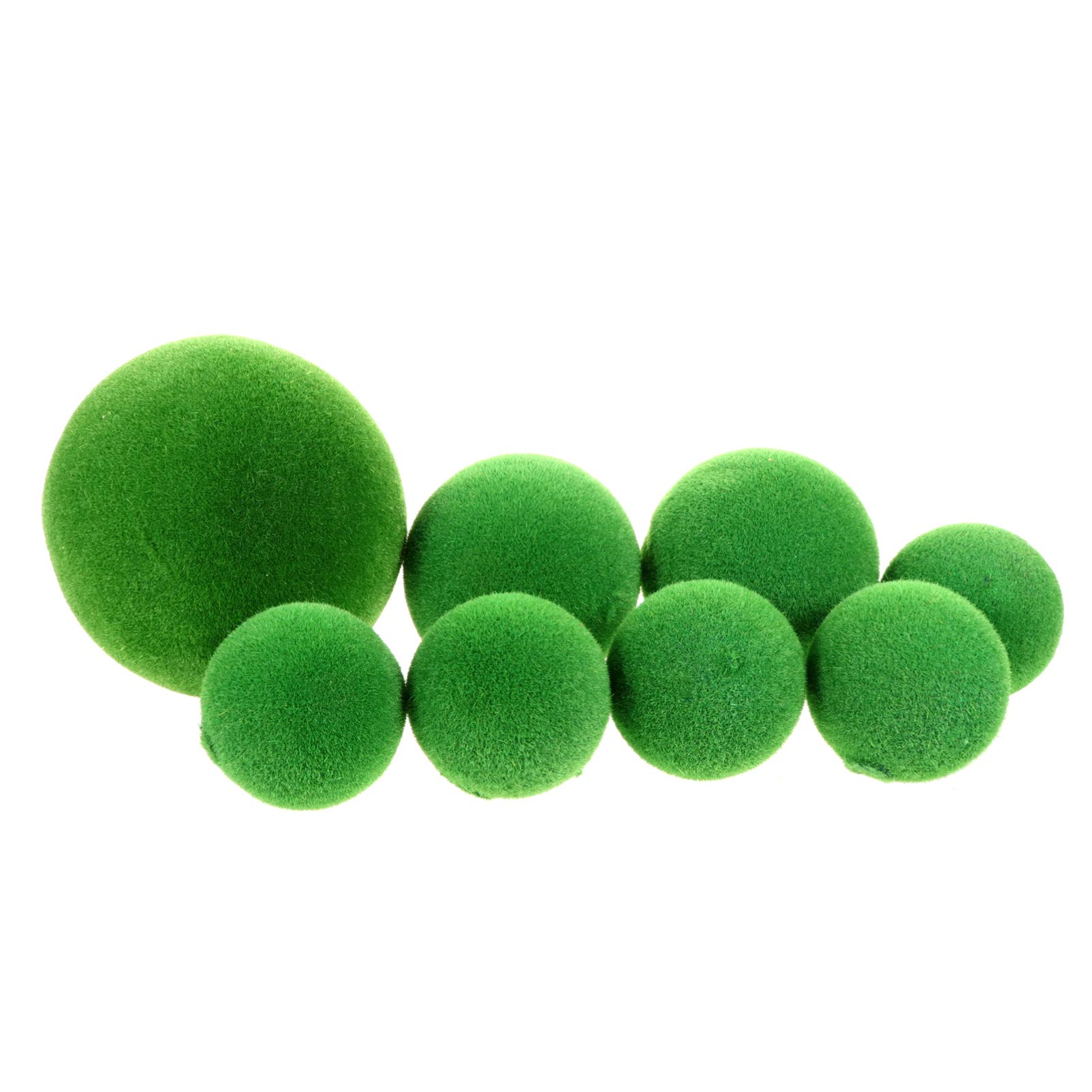 Yardwe 8pcs Artificial Moss Balls - Green Faux Bonsai Grass Stones for Wedding, Fairy Garden & Party Decor (7cm/10cm/15cm Assorted Sizes) | Perfect for DIY Home Decor, Terrariums & Table Centerpieces