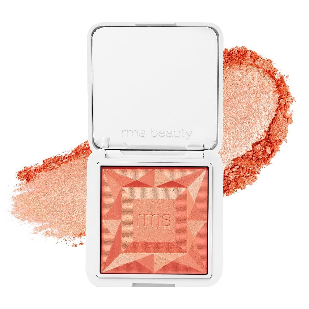 RMS Beauty ReDimension Hydra Powder Blush - Long-Lasting Powder Gel Blush for Cheeks | Buildable Cream Blush Makeup with Shimmer | Natural Cheek Tint & Face Blush | Perfect for Day to Night Makeup Looks