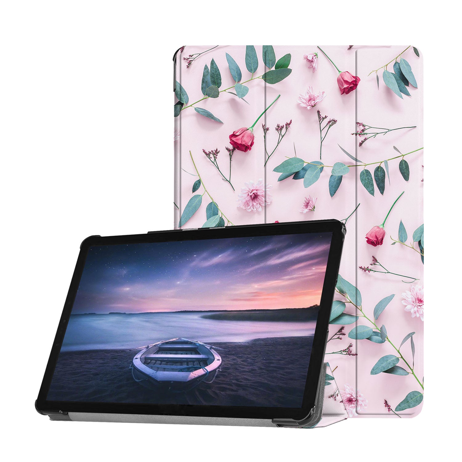 Samsung Tablet Case with Flat Flower Design - Durable Protective Cover for Samsung Tablets - Perfect for Work, School, and Travel