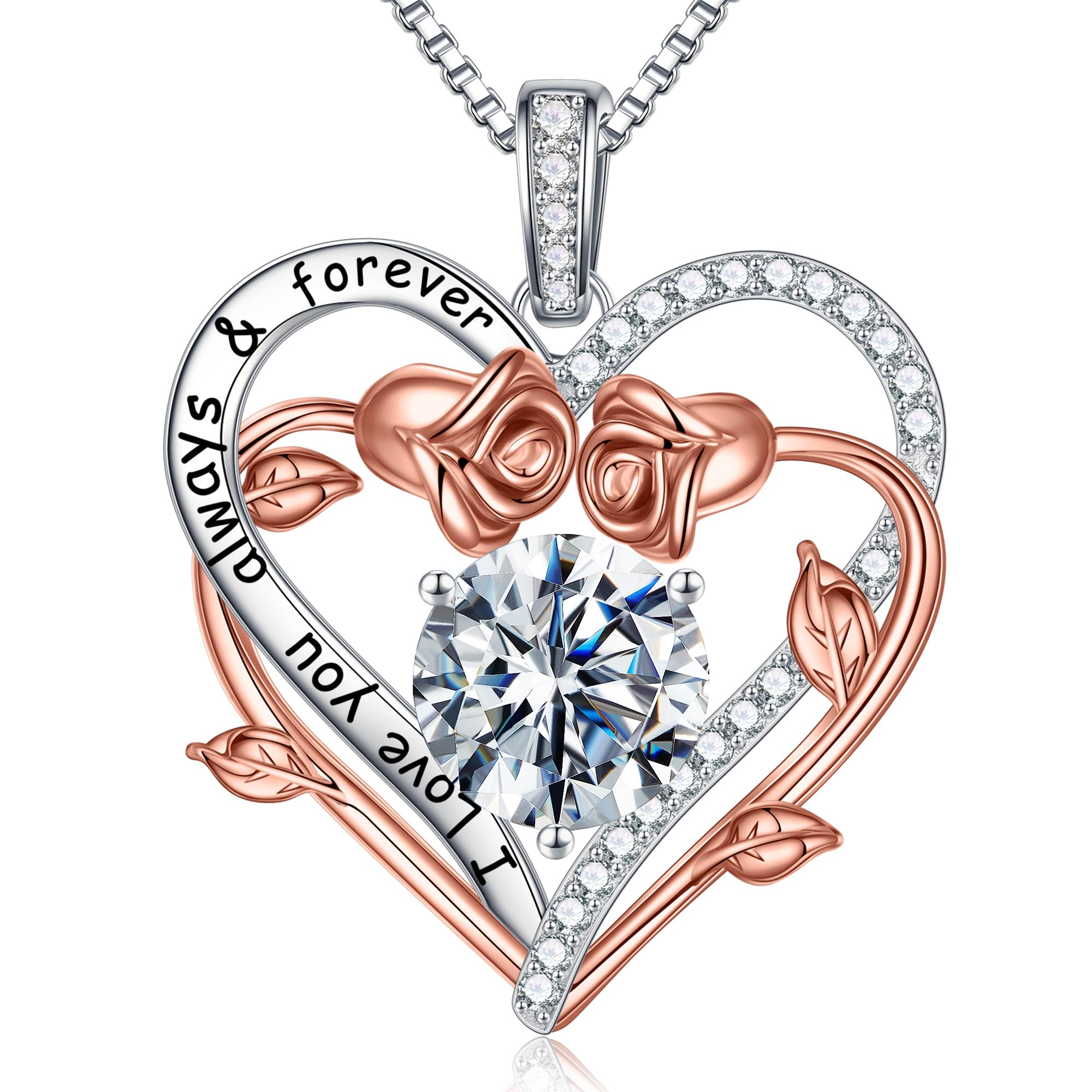 Moissanite Necklace for Women - 1-3ct D Color VVS1 Clarity S925 Sterling Silver Pendant, Anniversary Birthday Gift for Wife/Girlfriend - Perfect for Weddings, Date Nights & Special Occasions