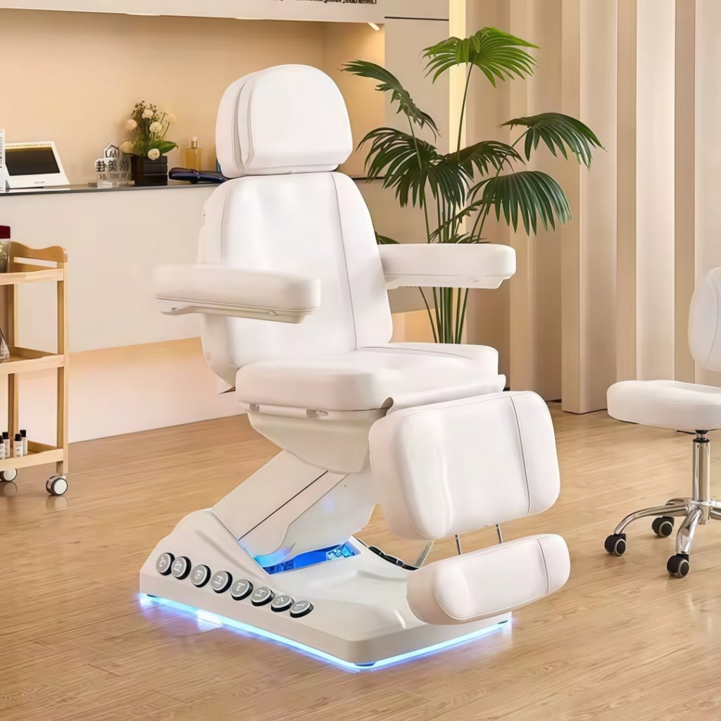 Greenlife® LUNA II 4 Motor Electric Facial Bed with Heating & Swivel Function - Professional Spa Massage Table for Facial Treatments & Body Therapy