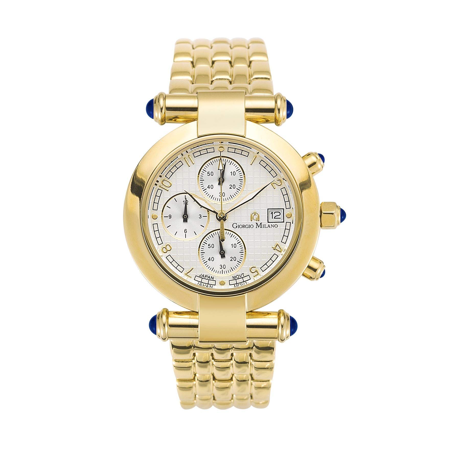 Giorgio Milano 'Lucia' Luxury Women's Watch - 37mm Chronograph Ladies Wristwatch with Japanese Quartz Movement, Stainless Steel Band, AM/PM Display, Water & Shock Resistant - Perfect for Business, Party & Everyday Wear