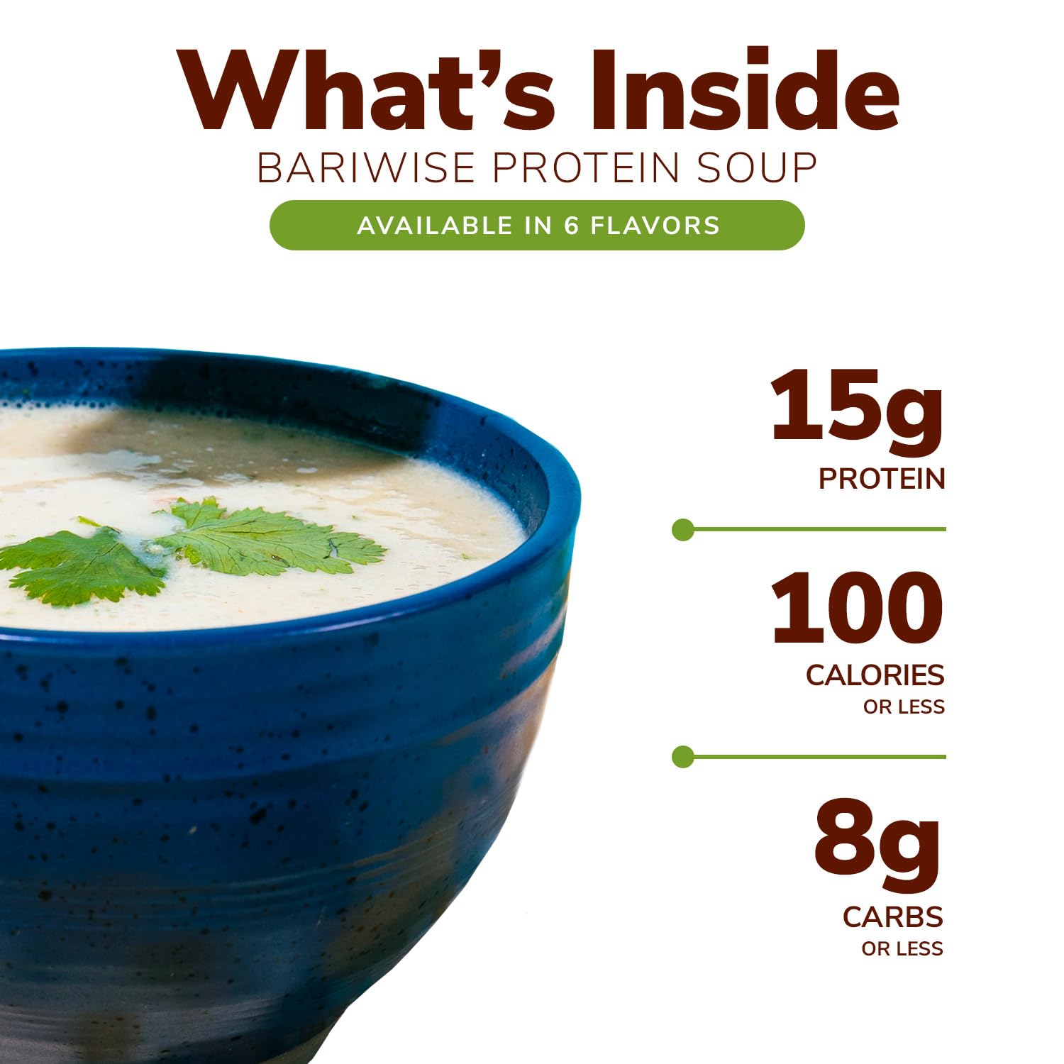 BariWise High Protein Soup Mix Variety Pack - 15g Protein per Serving, Low Carb, Gluten Free (7 Pack) | Quick & Easy Meal Replacement for Weight Loss, Keto Diet & Busy Lifestyles