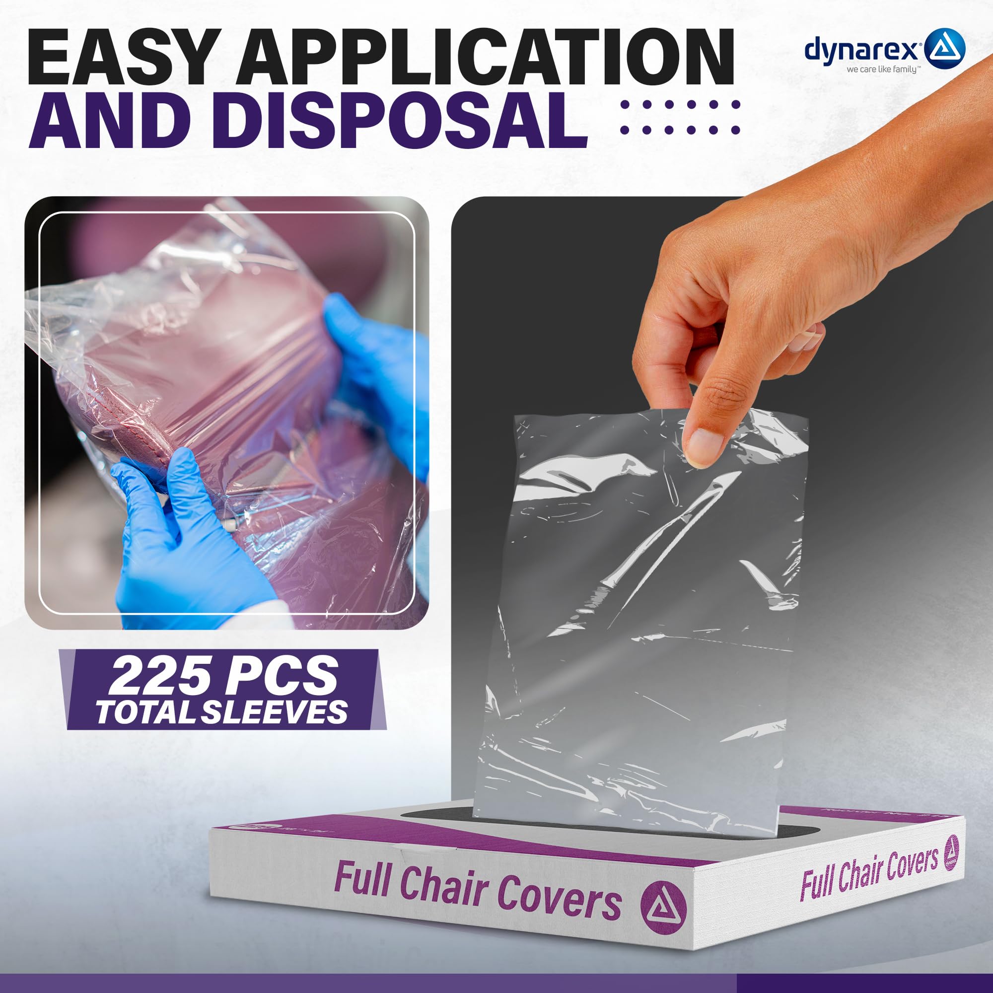 Dynarex Disposable Plastic Chair Covers for Dental & Tattoo Chairs - 29