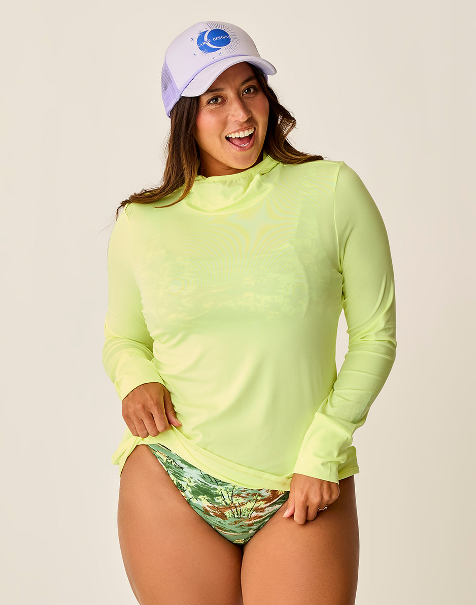 Alani Sunshirt: Limeade UPF 50+ Sun Protection Shirt for Women - Lightweight, Breathable & Quick-Dry - Perfect for Beach, Hiking & Outdoor Activities