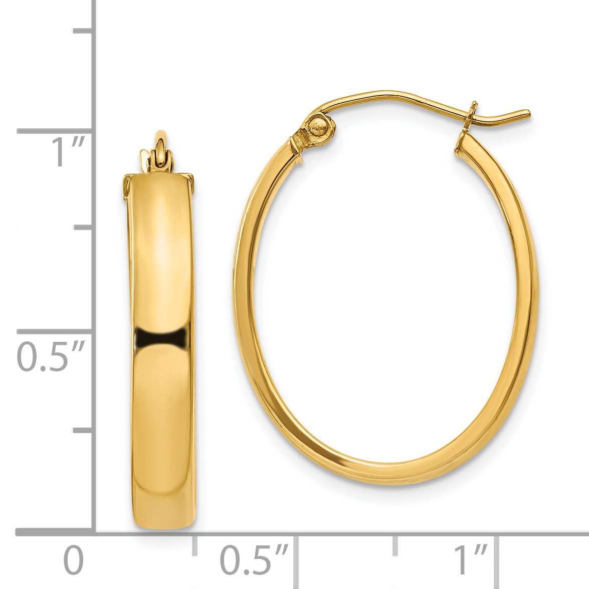 14K Gold Lightweight Oval Hoop Earrings for Women - Dainty Everyday Jewelry for Work, Date Night & Special Occasions