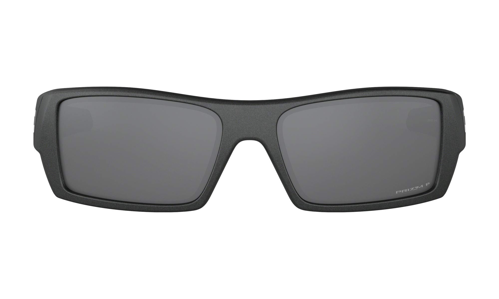 Oakley Gascan Polarized Sunglasses - Prizm Black Lens, Steel Frame with Free Sticker | UV Protection for Driving, Running & Outdoor Sports