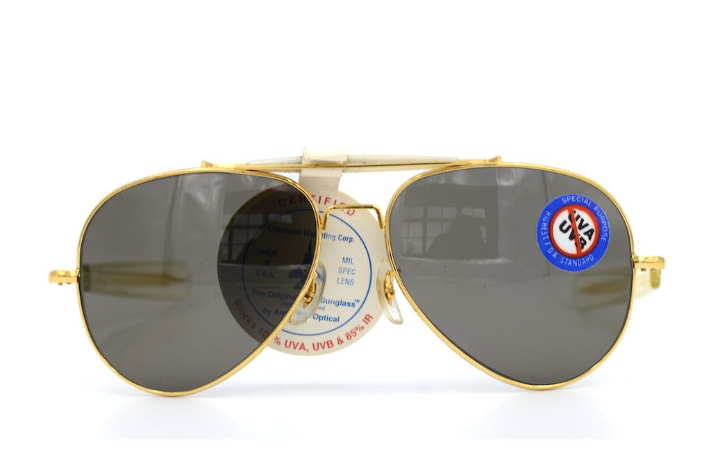 American Optical Command USA Aviator Sunglasses - Classic Pilot Style UV Protection - Perfect for Driving, Outdoor Adventures & Fashion Statements