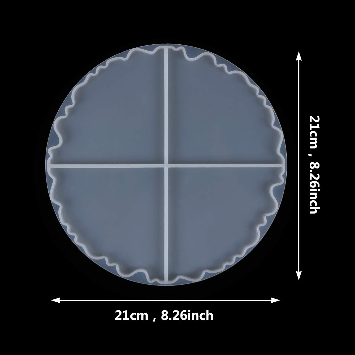 Epoxy Resin Coaster Molds - Irregular Wave Round Silicone Molds for DIY Craft, Resin Casting & Agate Coaster Making | Perfect for Home Decor, Gift Making & Resin Art Projects