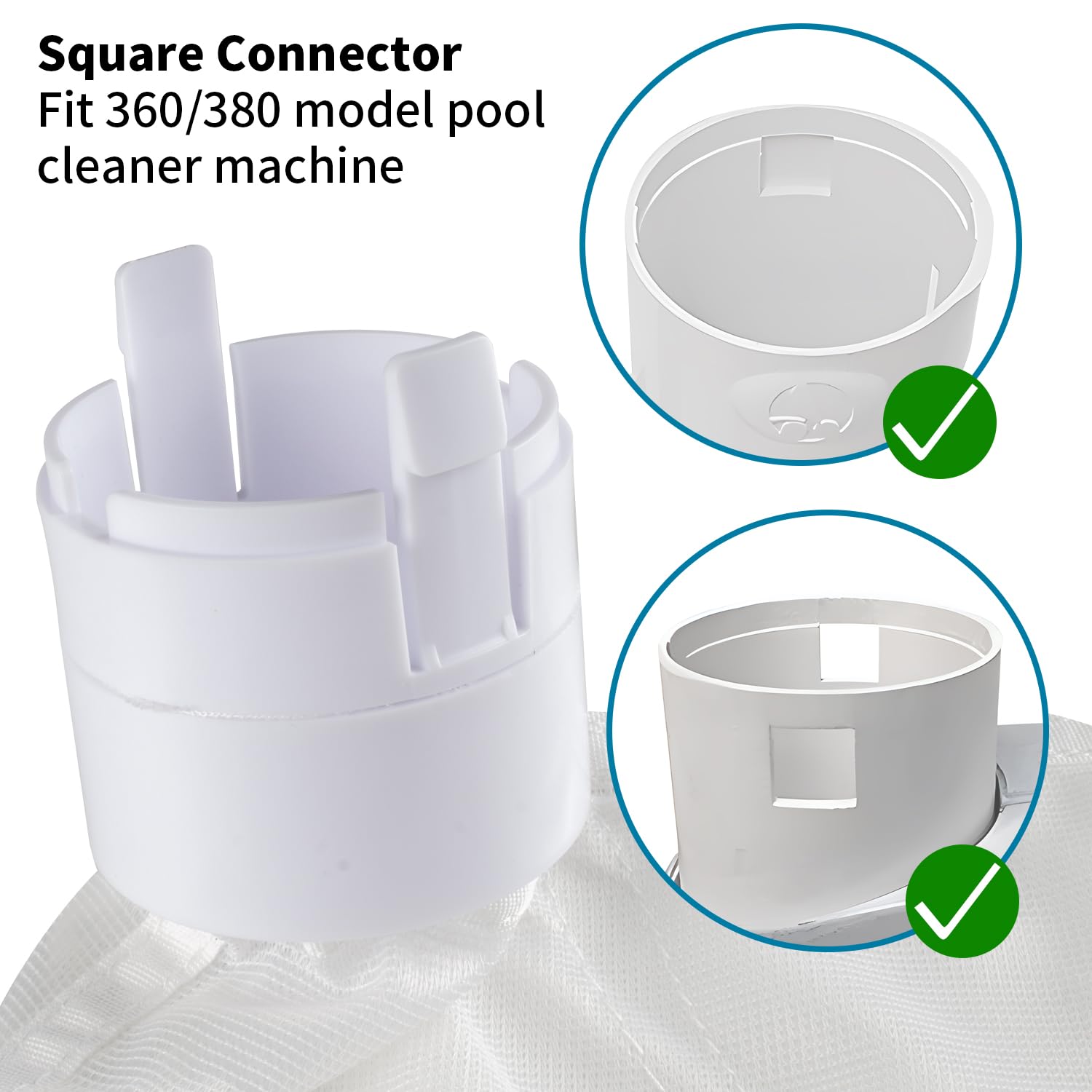 Polaris 360 380 Pool Cleaner Replacement Filter Bags with Zipper - 2 Pack All Purpose Mesh Bags for Pool Maintenance and Debris Collection