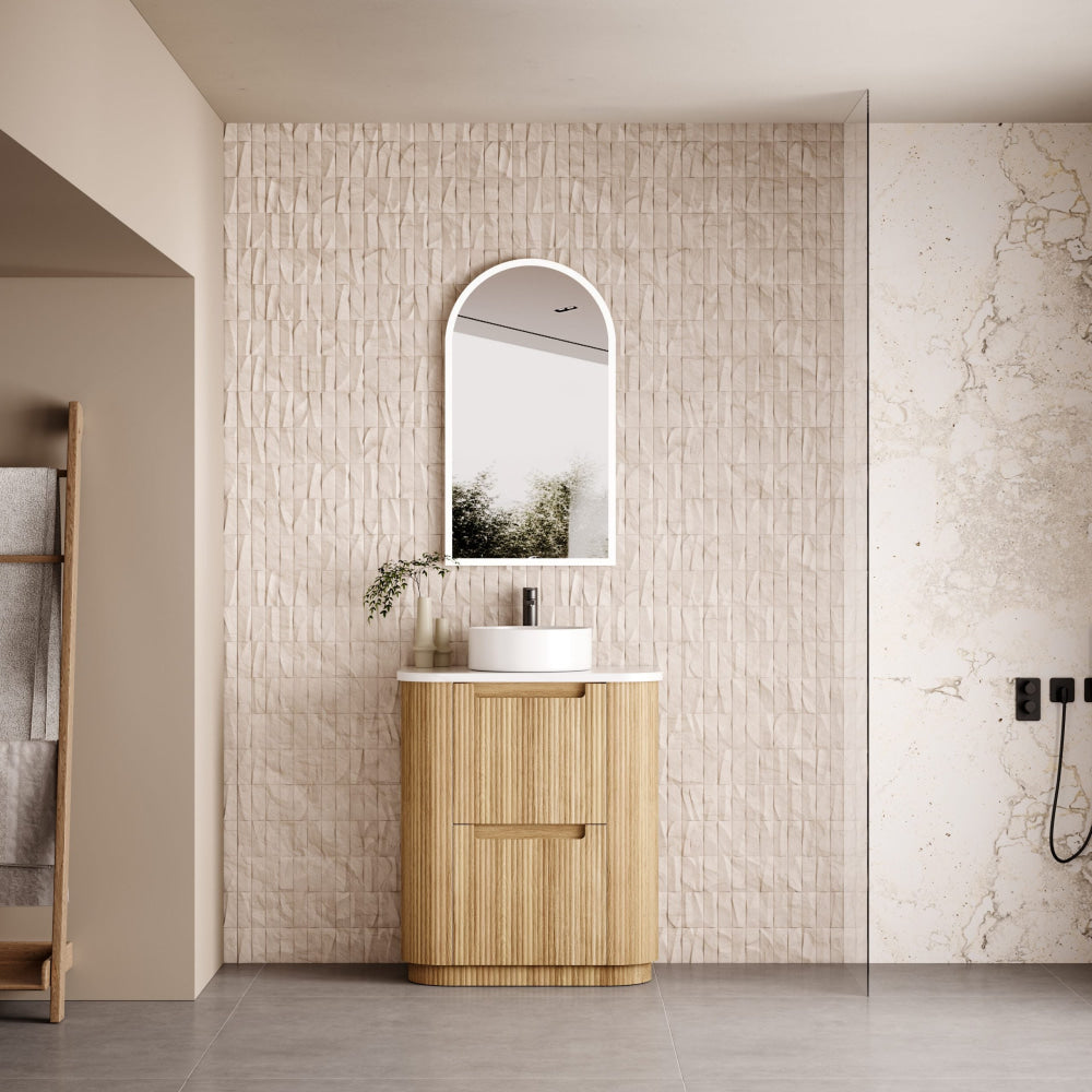 Aulic 750mm Varcelli Floor Standing Bathroom Vanity with Solid Surface Countertop & Palis Top - Modern Design for Small Bathrooms, CA58 750 ST66FT | Perfect for Master Bath, Guest Bath & Powder Room Remodeling