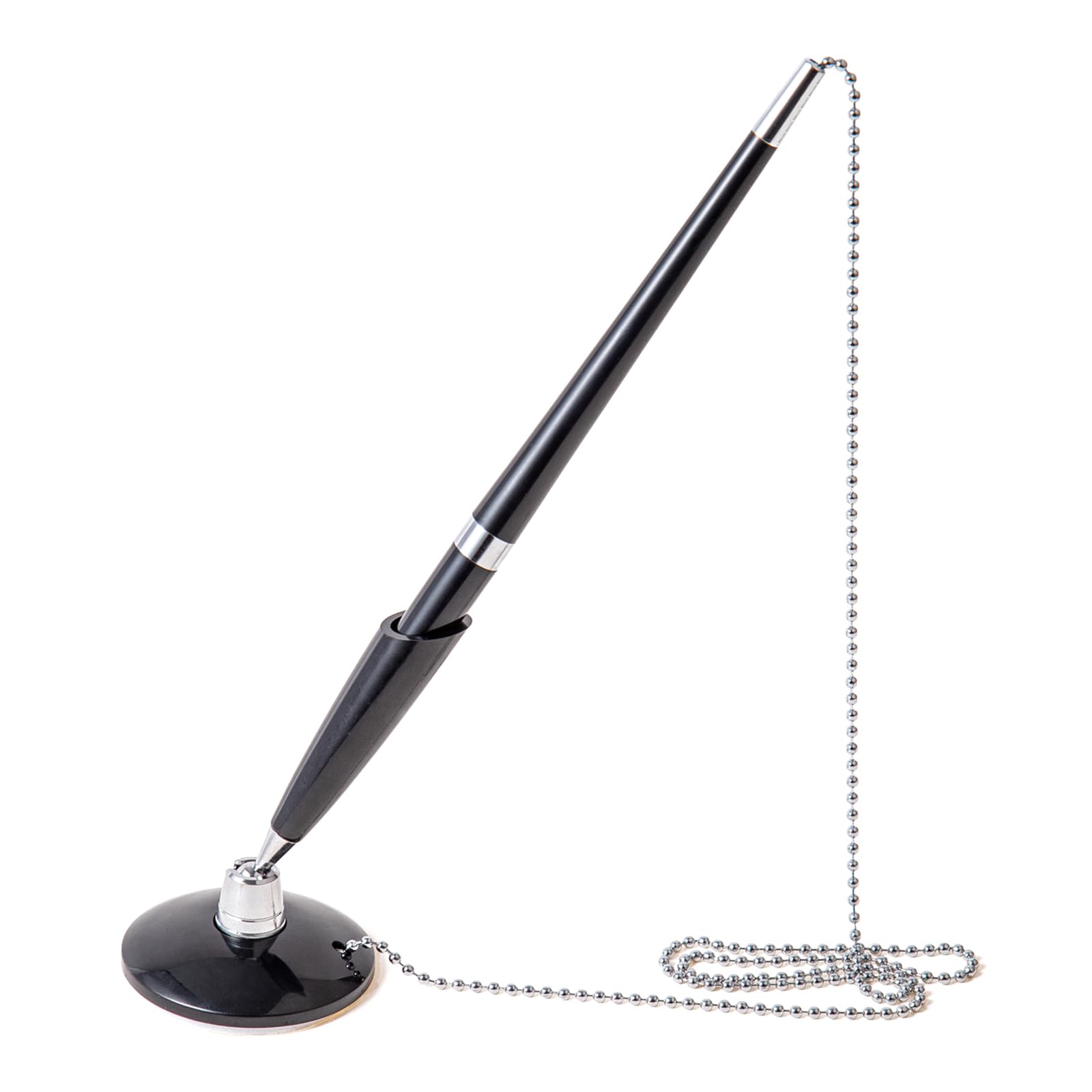 Tofficu Desk Pen with Ball Chain - Adhesive Backed Counter Pens for Reception, Bank & Hotel Lobbies - Secure Pen Holder for Front Desk (Perfect for Signing Documents, Guest Check-ins & Customer Transactions)