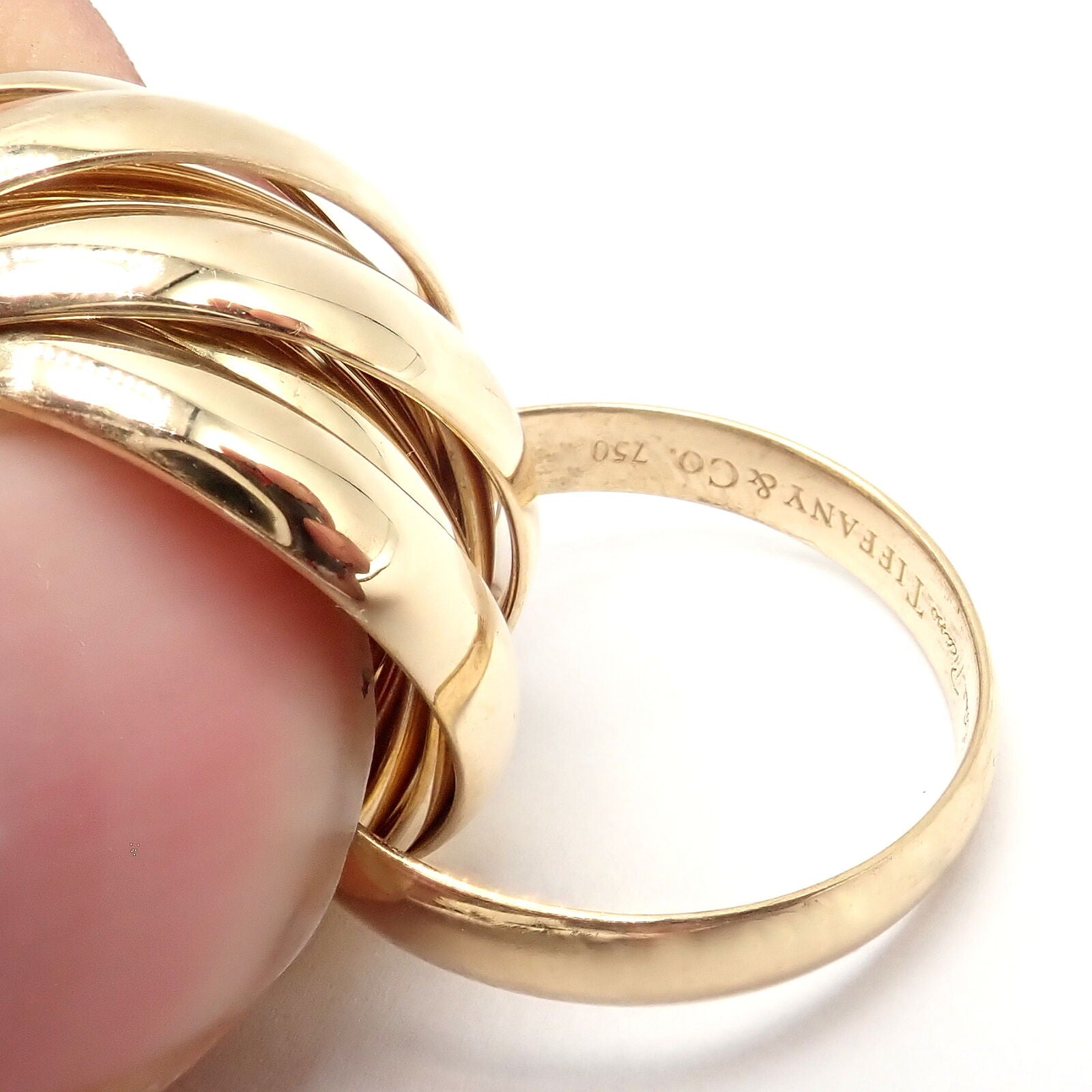 Authentic Tiffany & Co 18k Yellow Gold 9 Row Melody Calife Picasso Ring Size 5 - Luxury Jewelry for Women, Perfect for Weddings, Anniversaries & Special Occasions