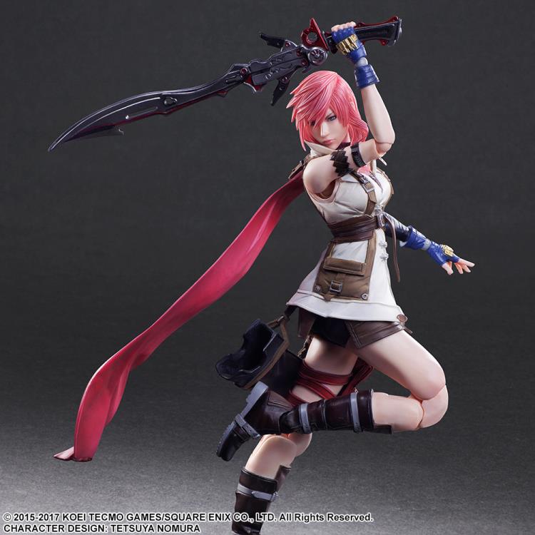 Dissidia Final Fantasy Lightning (FF XIII 13) Play Arts Kai Action Figure - Collectible Game Character Model for Final Fantasy Fans | Perfect for Display, Cosplay, and Gaming Decor