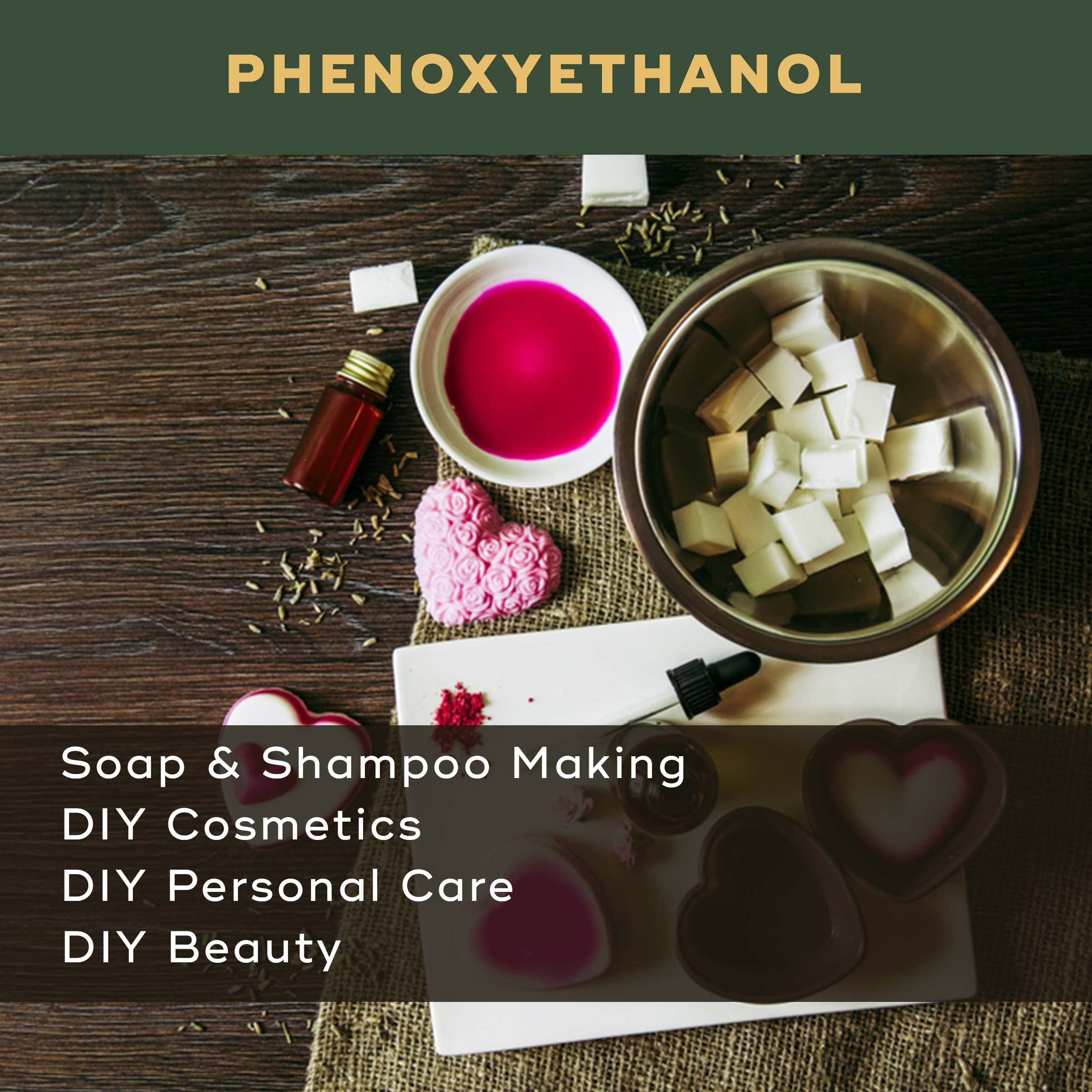 BRM Chemicals Phenoxyethanol 100g - Preservative for DIY Soap Making, Shampoo, Lotion, Cosmetics | Skin & Hair Care Moisturizer | Safe for Face & Body Use | Home & Personal Care Products (1 Pack)