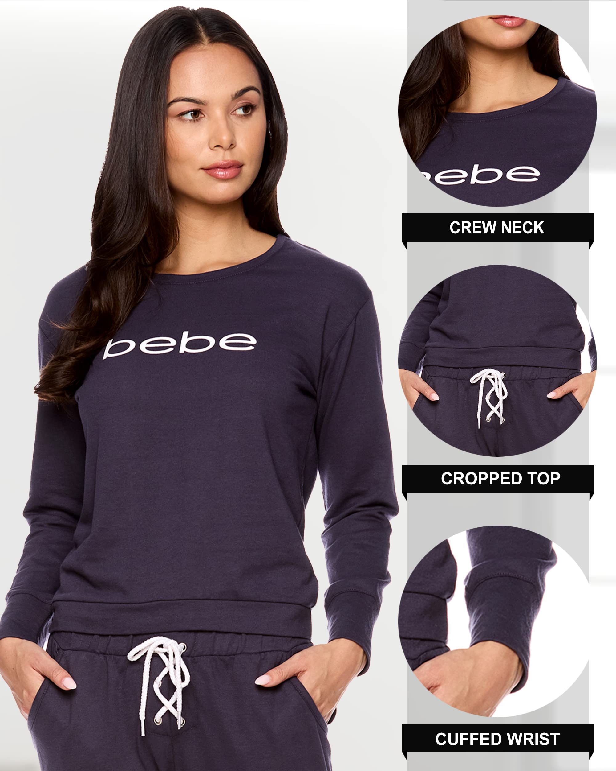 Women's French Terry Pajama Set with Pockets - Cozy Sleepwear for Lounge & Bedtime