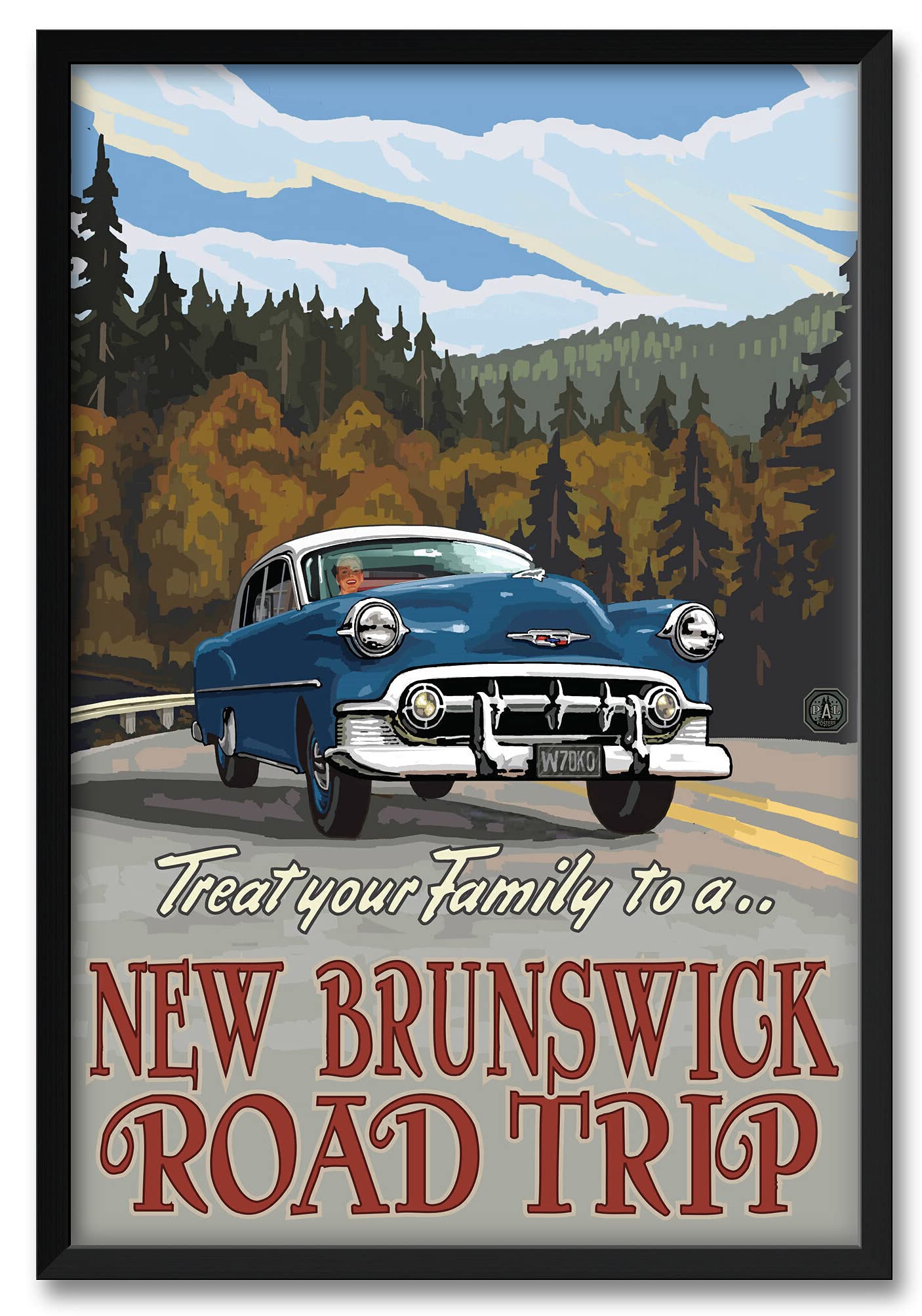 Professionally Framed New Brunswick Canada Road Trip Hills Art Print by Paul A. Lanquist - 32