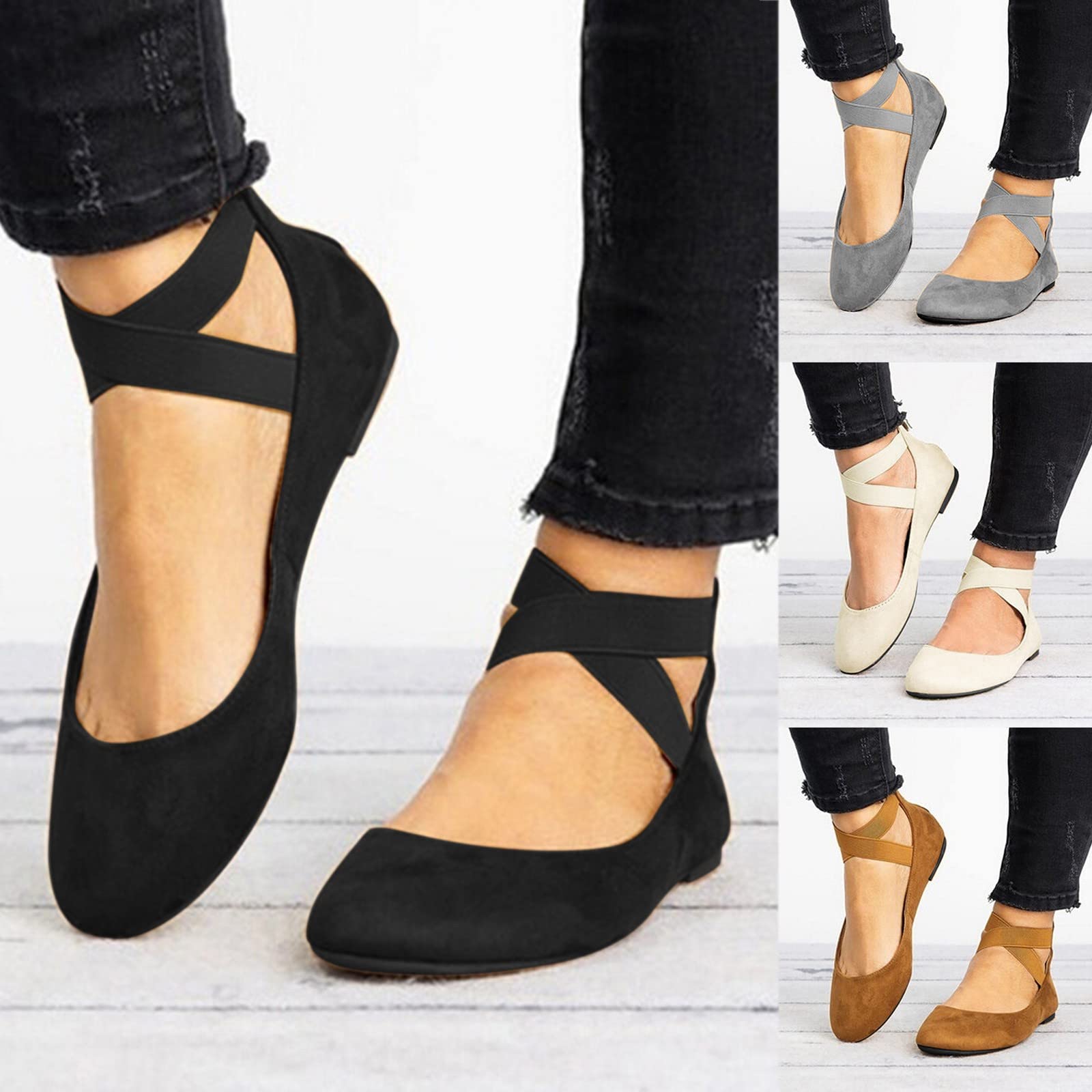 Women's Comfortable Strappy Wedge Sandals - Flat Casual Close-Toe Summer Shoes for Walking, Beach & Outdoor Activities