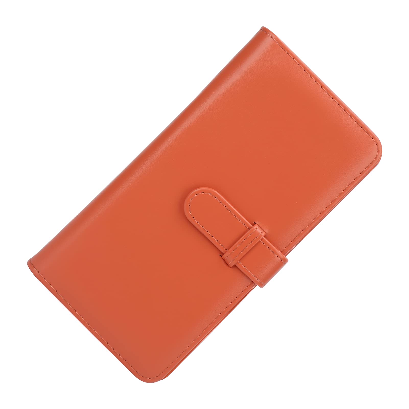 PU Leather Photo Album for Baby Growth Memories - Compatible with Polaroid SQ1/SQ20/SQ10/SQ6/SP-3, 80 Pockets (Orange) - Perfect for Scrapbooking, Family Keepsakes & Polaroid Storage