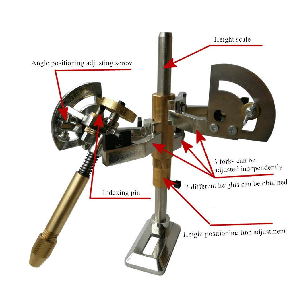 Gem Faceting Machine with 3 Fork Manipulator & Positioning Dial - 32 Jewel Angle Scale for Jade, Gemstone Polishing & Grinding - Perfect for Jewelry Making, Lapidary & DIY Crafting
