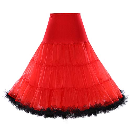 Red With Black Frill