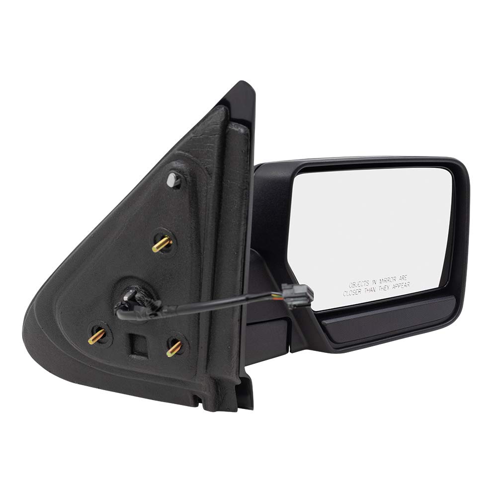 BROCK Replacement Power Mirrors for 2007-2014 Ford Expedition - Driver & Passenger Side Set with Puddle Lamp & Manual Folding (7L1Z17683CA, 7L1Z17682EA) - Perfect for Night Driving and Enhanced Visibility