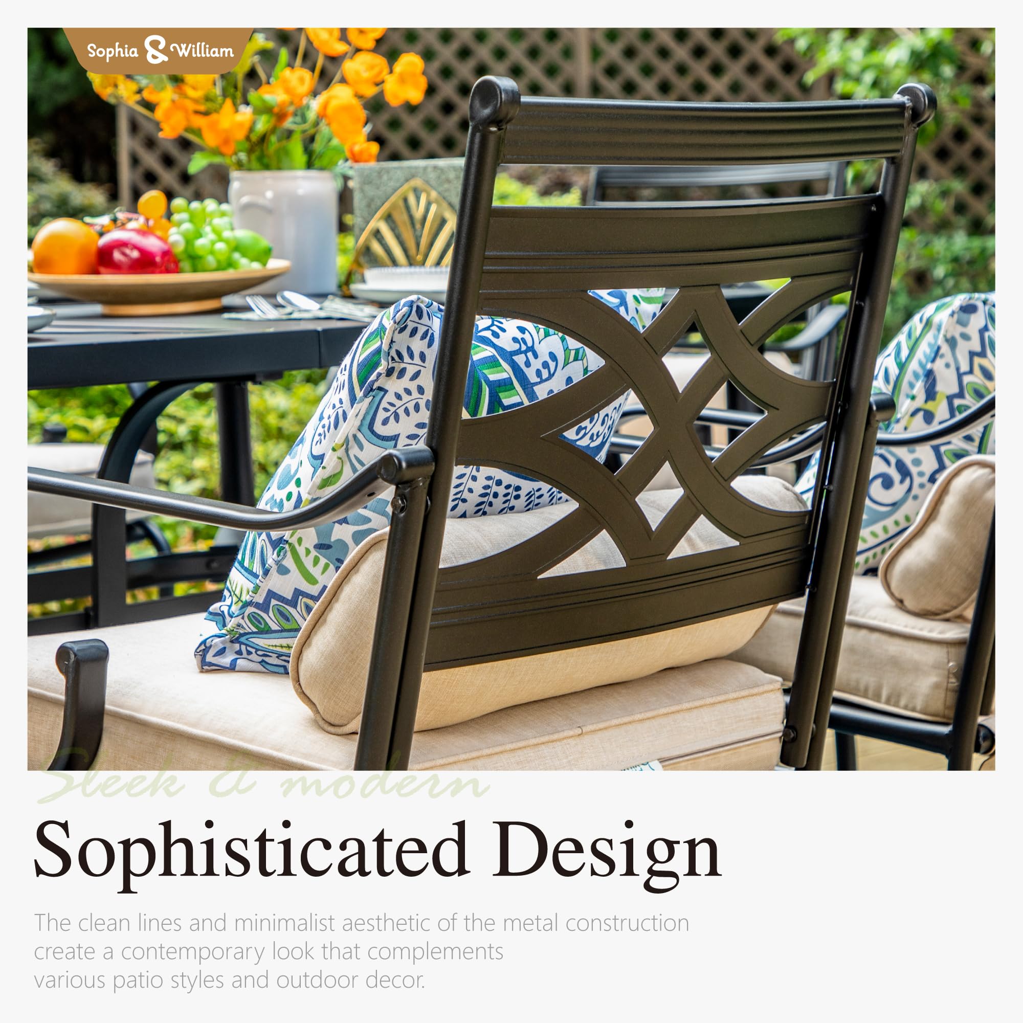 Sophia & William 6-Piece Outdoor Patio Dining Set - 64