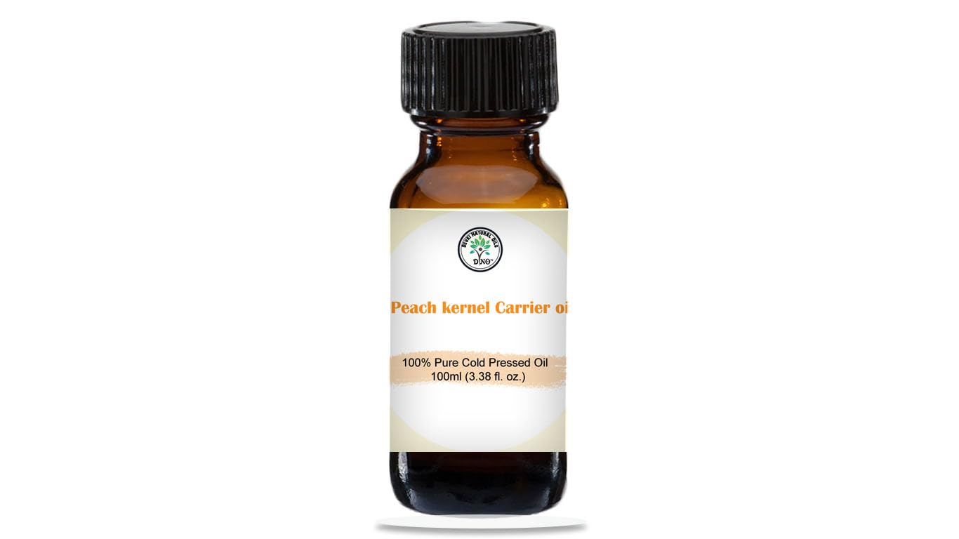 Pure & Undiluted DVNO Peach Kernel Carrier Oil for Balancing Skin, Massage, Nourishment & Moisturization - Reduces Fine Lines & Wrinkles (100ml) - Perfect for Facial Care, Body Massage & Aromatherapy
