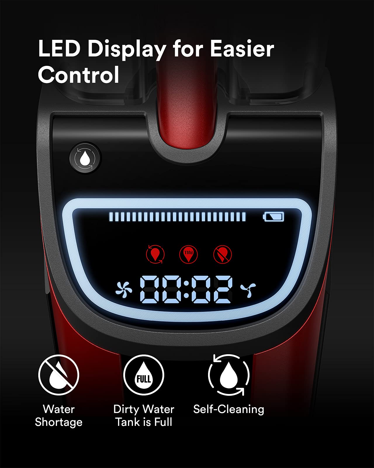 **Cordless Wet Dry Vacuum Cleaner and Mop - 4900mAh Battery for 60min, Self-Cleaning, Lightweight Multi-Surface Floor Cleaner for Hardwood, Tile & Carpet - Perfect for Home, Office & Pet Hair Cleaning**