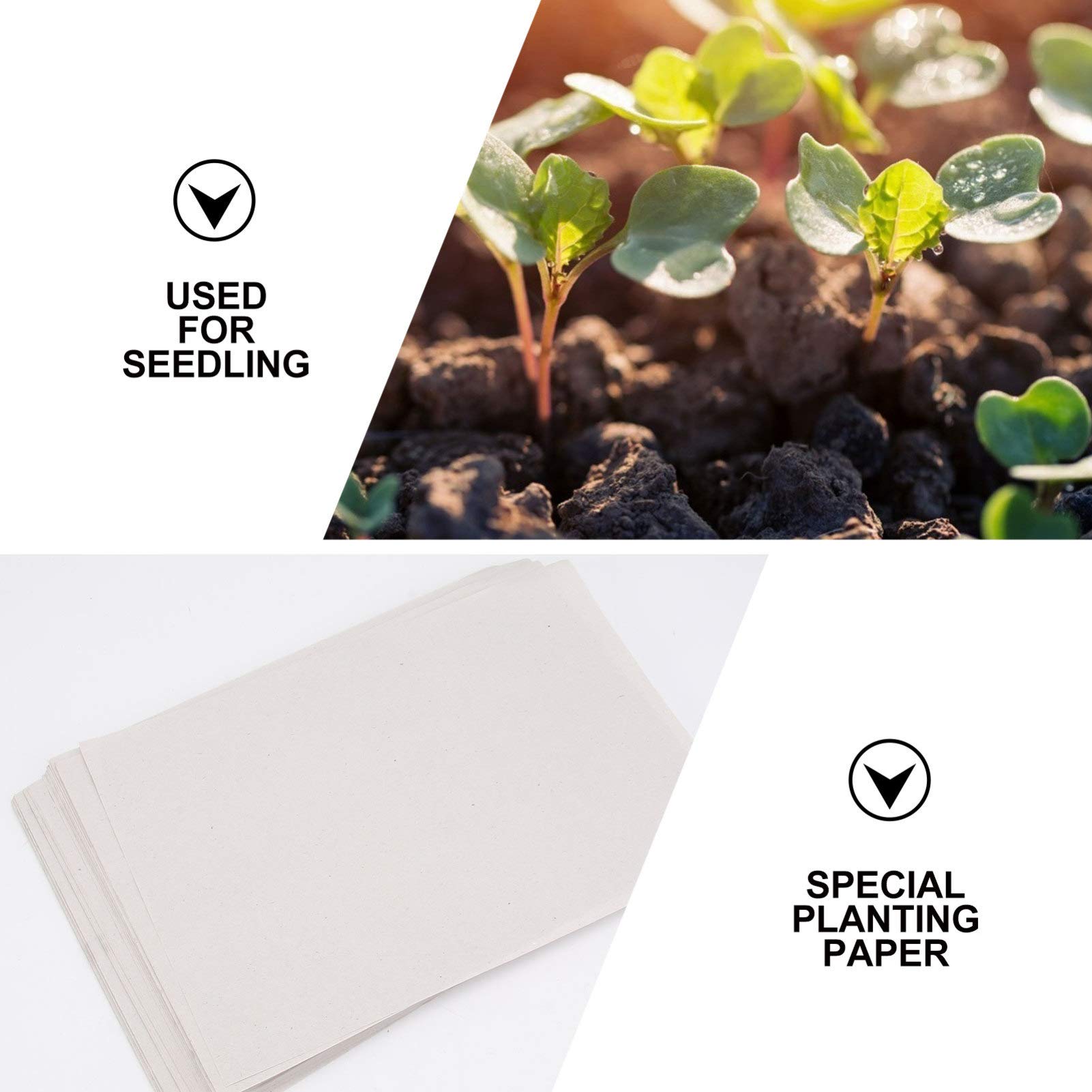 100pcs Germination Paper for Plants - 26x18cm Moisturizing Leak-Proof Sprouter Paper for Vegetables, Flowers & Seeds | Light Grey Peat Paper | Ideal for Indoor Gardening, Hydroponics & Seed Starting Kits