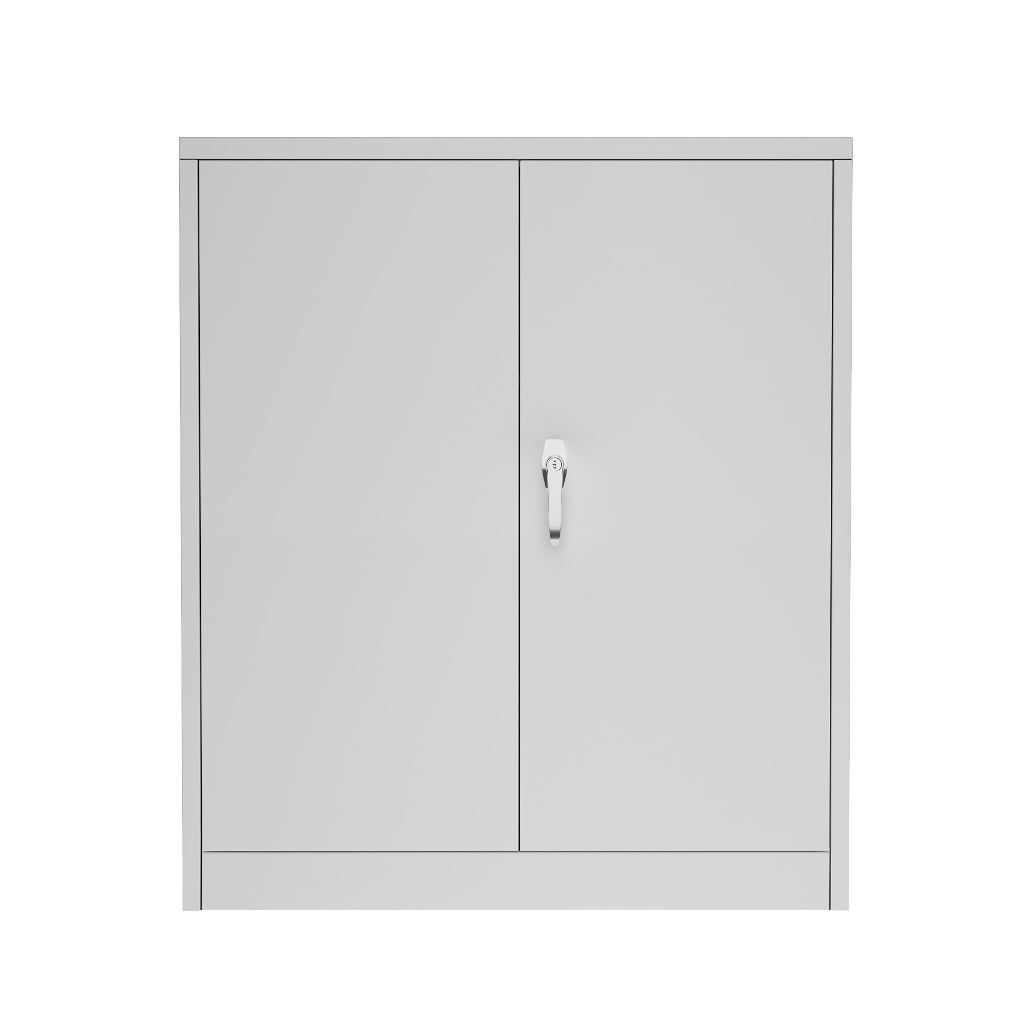 Grey Metal Storage Cabinet with Locking Doors - 41.6