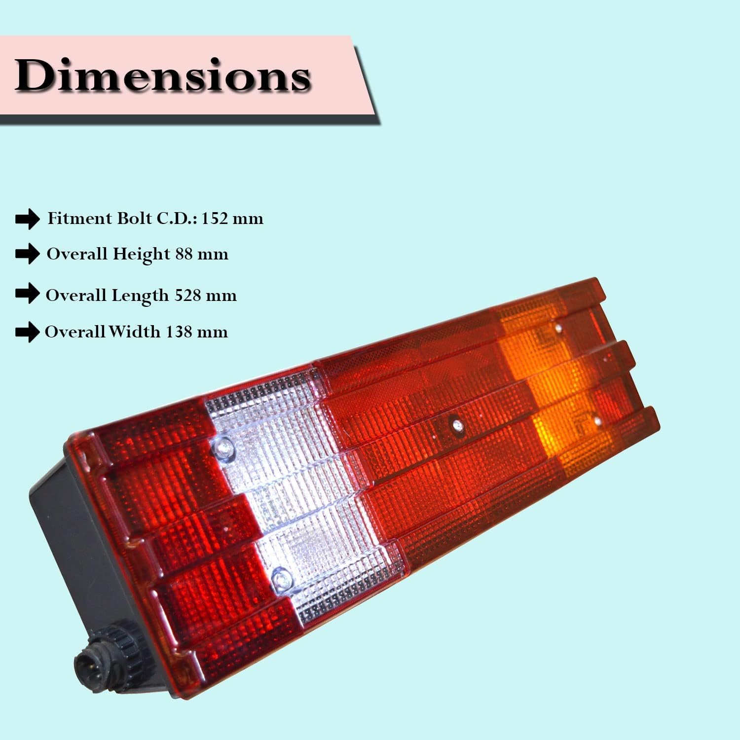 Mercedes Actros MP2 MP3 Atego Axor Tail Lights - 2-Piece Rear Combination Brake Light Assembly with Socket (2002-2013) | Durable Replacement for Truck & Semi-Trailer Night Driving & Safety Lighting