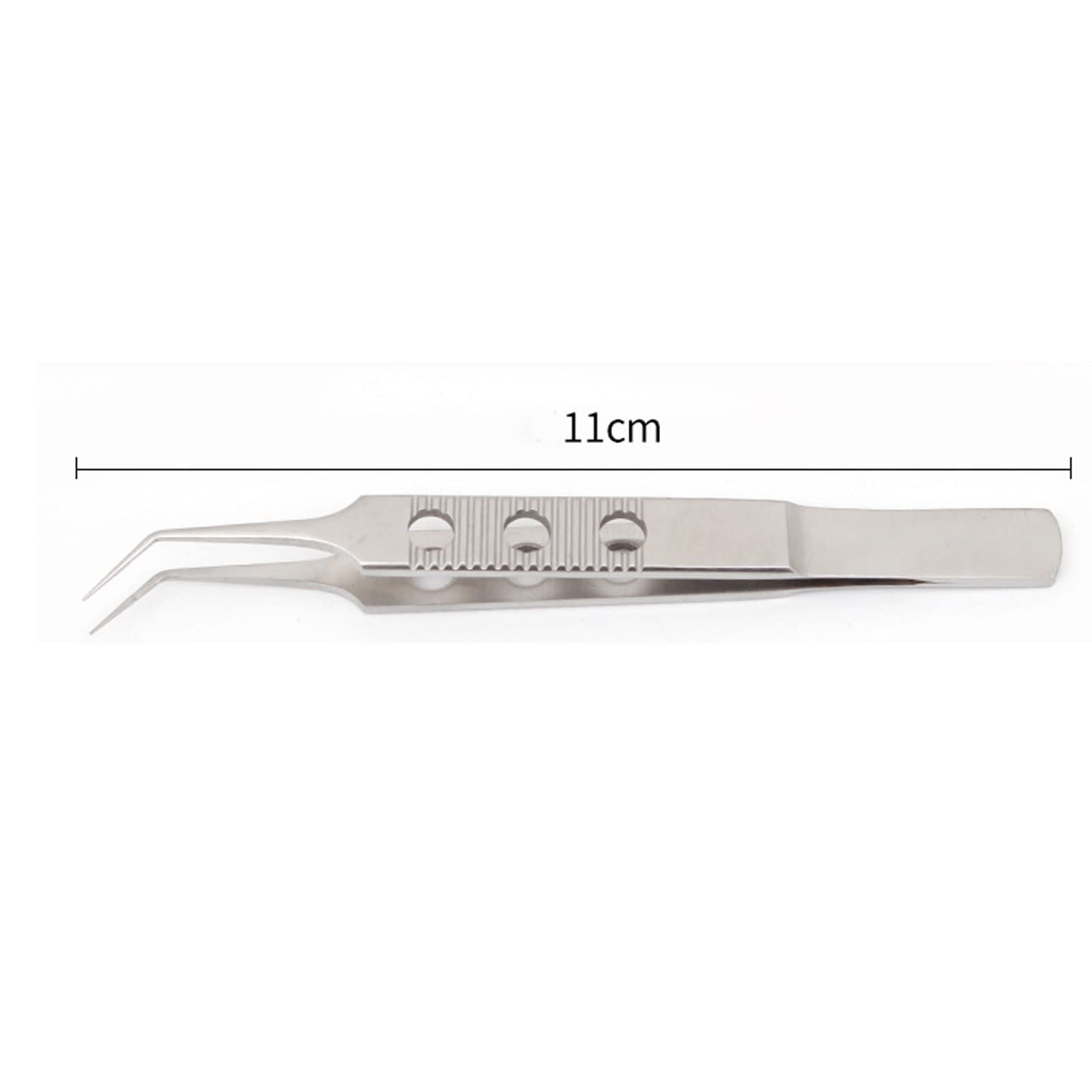 Professional Hair Removal Tweezers - Slotted Micro Tweezers with Teeth & Hooks for Eyebrow Shaping, Thread Removal & Jewelry Handling - Perfect for Beauty Salons, Home Grooming & Gemstone Work
