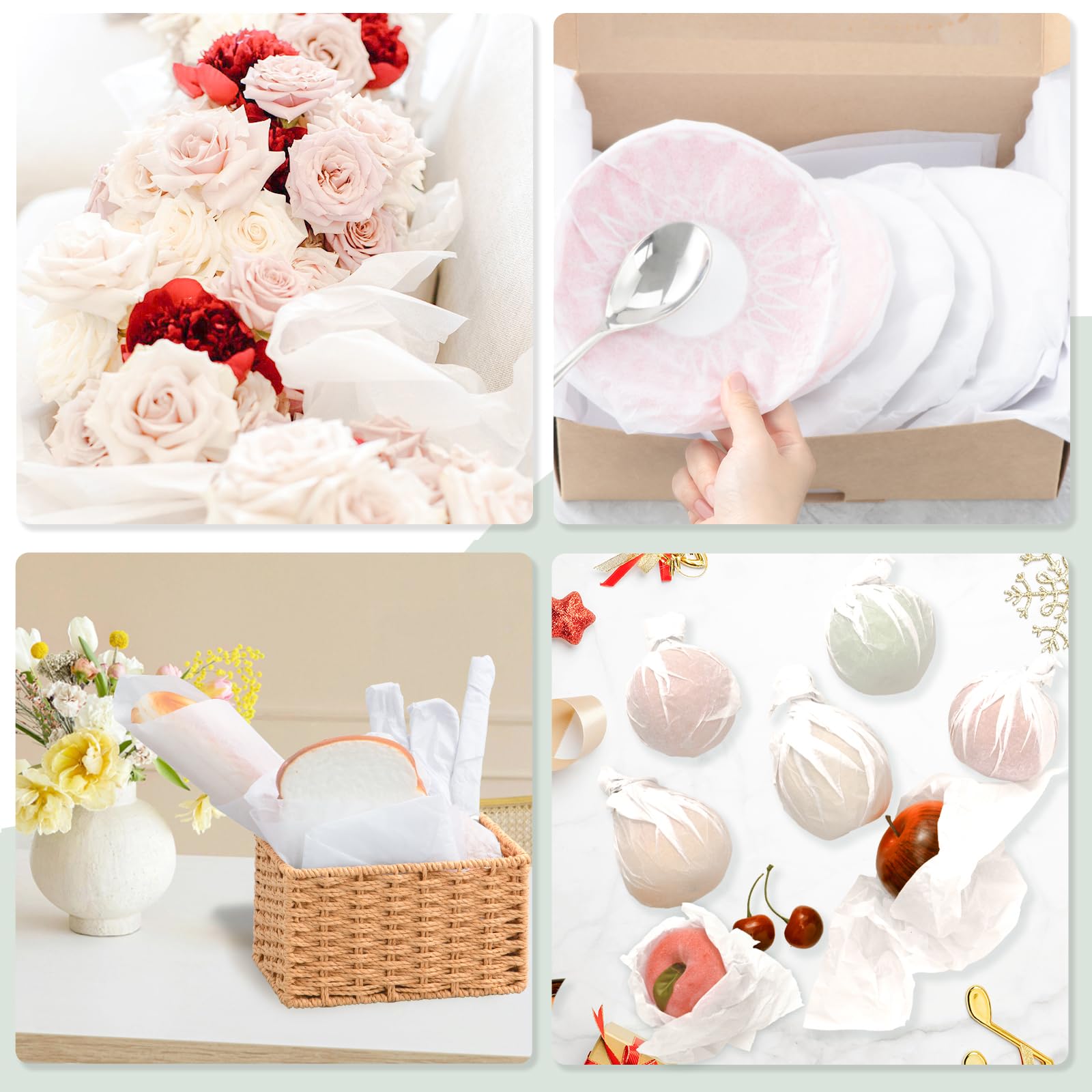 Simetufy 20 x 20 Inches Acid-Free White Tissue Paper - 60 Sheets Bulk Pack for Gift Wrapping, Packaging, DIY Crafts - Perfect for Birthday, Wedding, Christmas, Holiday Decorations & Party Favors
