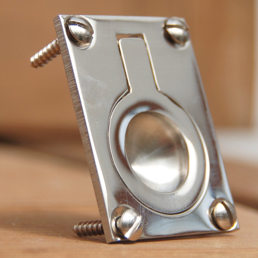 Polished Nickel Flush Ring Pull - Elegant Cabinet & Drawer Hardware for Modern Kitchens & Bathrooms | Durable & Stylish Home Upgrade