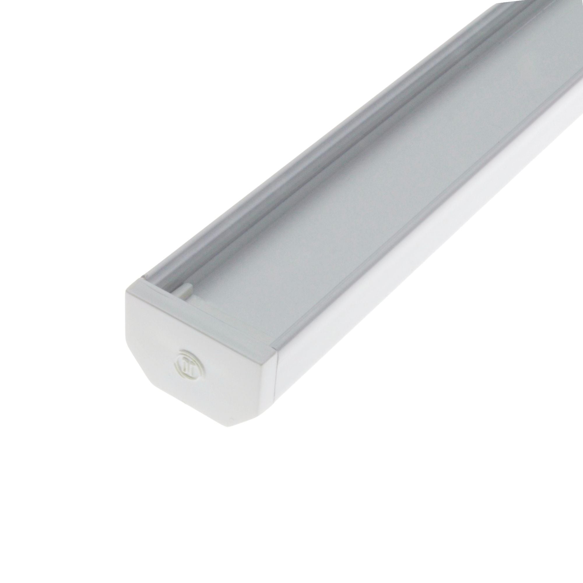 48 Pack White LED Channel Lights - Dimmable Aluminum Track for Home, Kitchen, and Commercial Lighting - Perfect for Under Cabinet, Shelf, and Display Case Illumination
