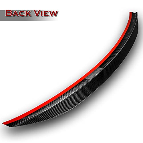 VT-Style Carbon Fiber Rear Trunk Spoiler Wing for 2018-2021 Kia Stinger | High Performance Duckbill Tail Lid (52x4x14) | Enhances Aerodynamics & Sporty Look for Street Racing & Car Shows