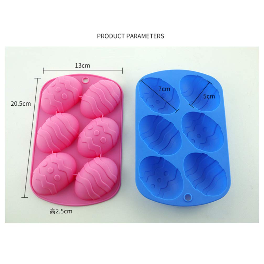 UPKOCH 2-Piece Silicone Easter Egg Cake Mold Set - Dinosaur Shaped Baking Tray for Chocolate, Jelly, Pudding & Ice Cubes - Non-Stick 3D Egg Mold for DIY Desserts, Soap Making & Easter Party Decorations