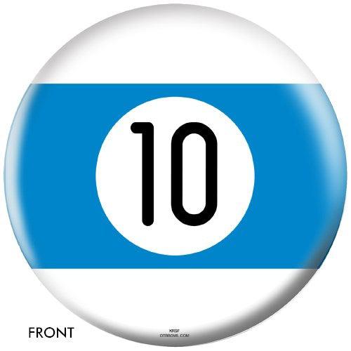 OnTheBallBowling Billiards Bowling Ball - Blue Stripe 10 Ball for Professional & Casual Play | Perfect for Bowling Alleys, Home Practice & Game Rooms
