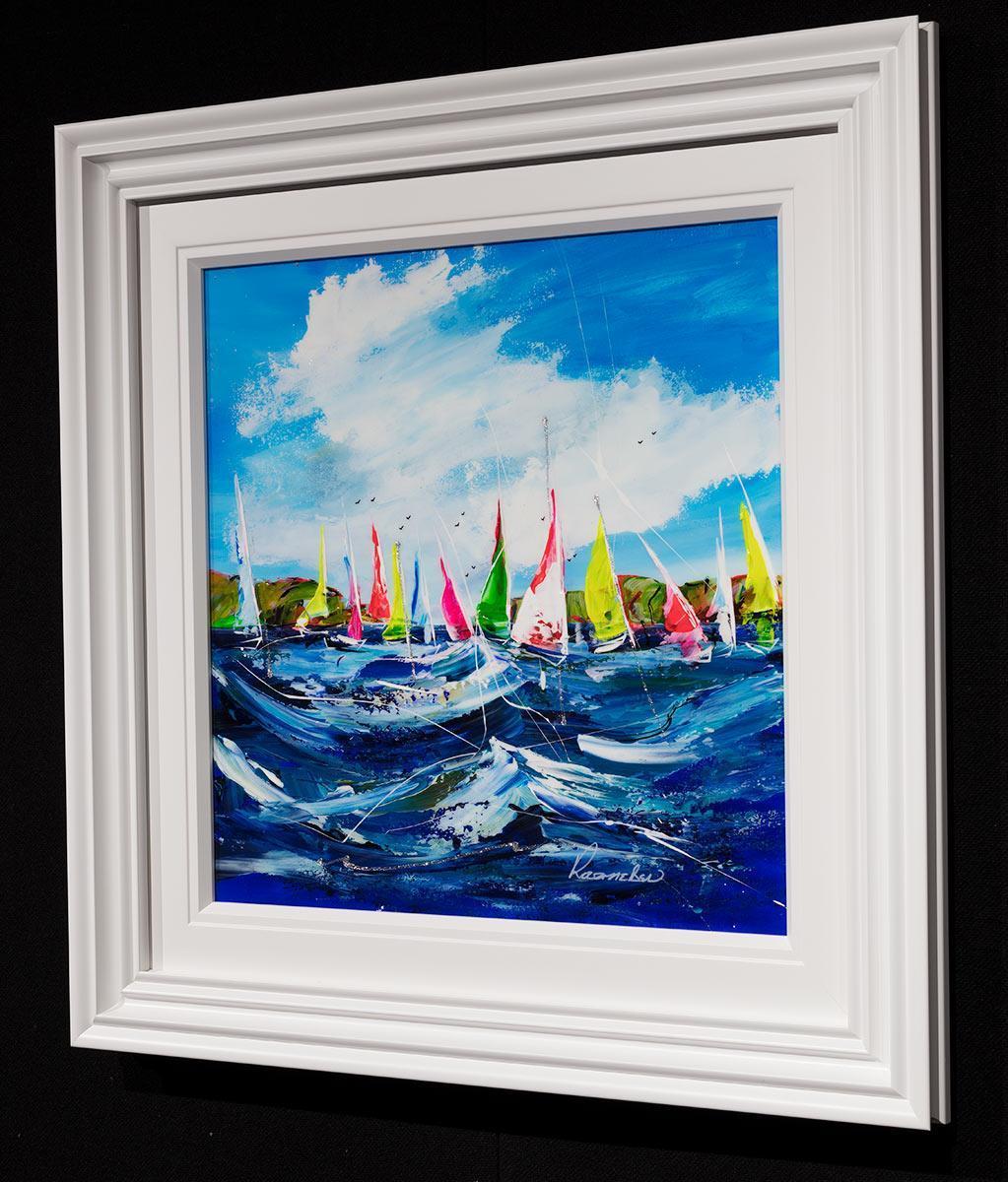 Original 'A Day On The Yacht' Painting - Premium Nautical Wall Art for Home & Office Decor | Perfect for Beach Houses, Living Rooms & Coastal Themed Spaces