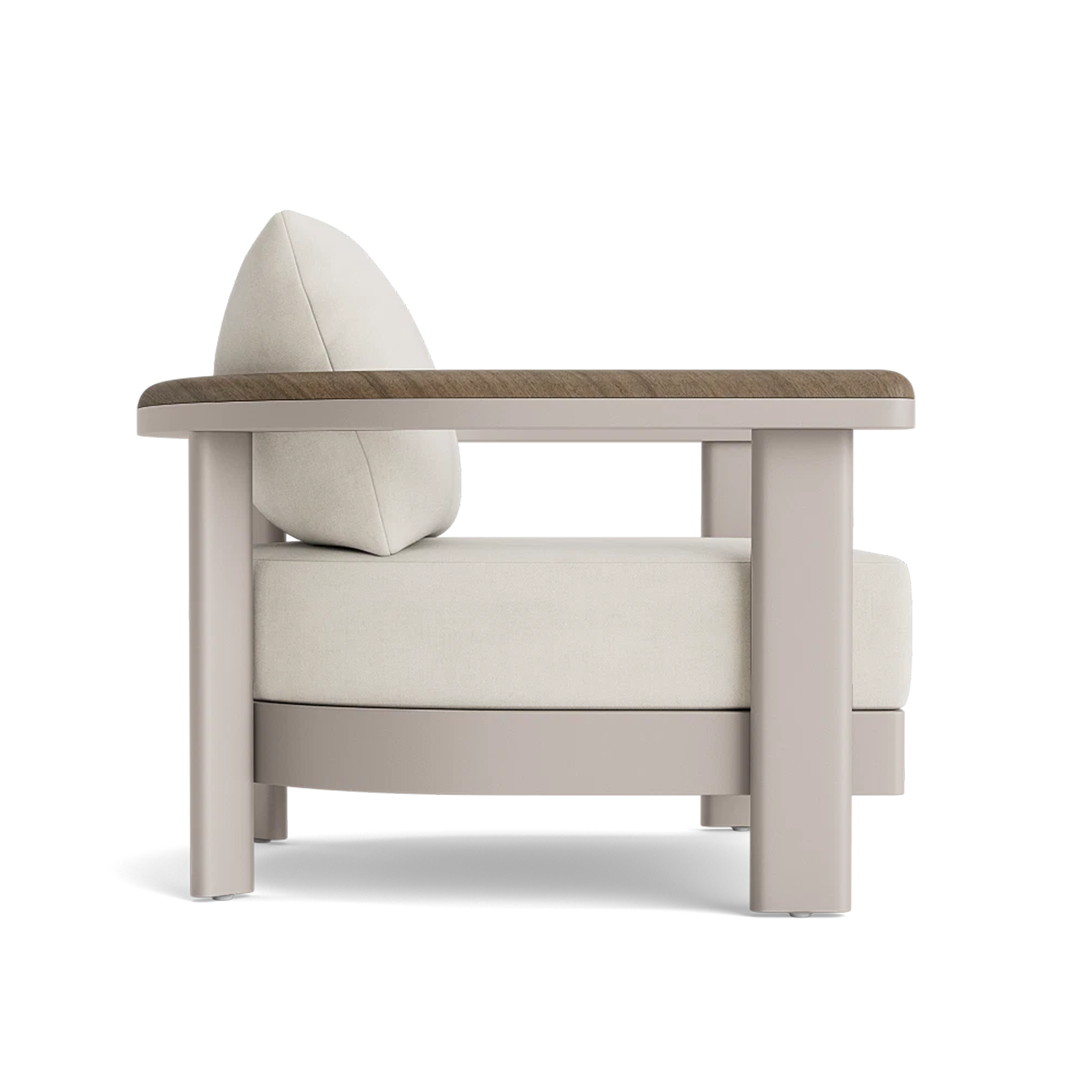 Modern Luca Lounge Chair with Premium Teak Wood - Perfect for Living Room, Patio, or Office Relaxation