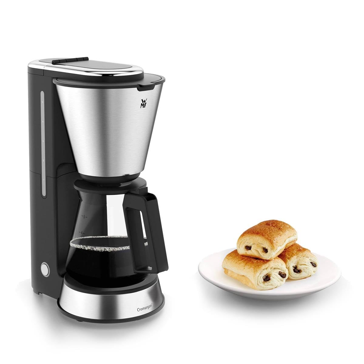 WMF KITCHENminis 0.6L Freestanding Drip Coffee Maker - 5 Cups, Black & Stainless Steel - Perfect for Home, Office, and Small Kitchens