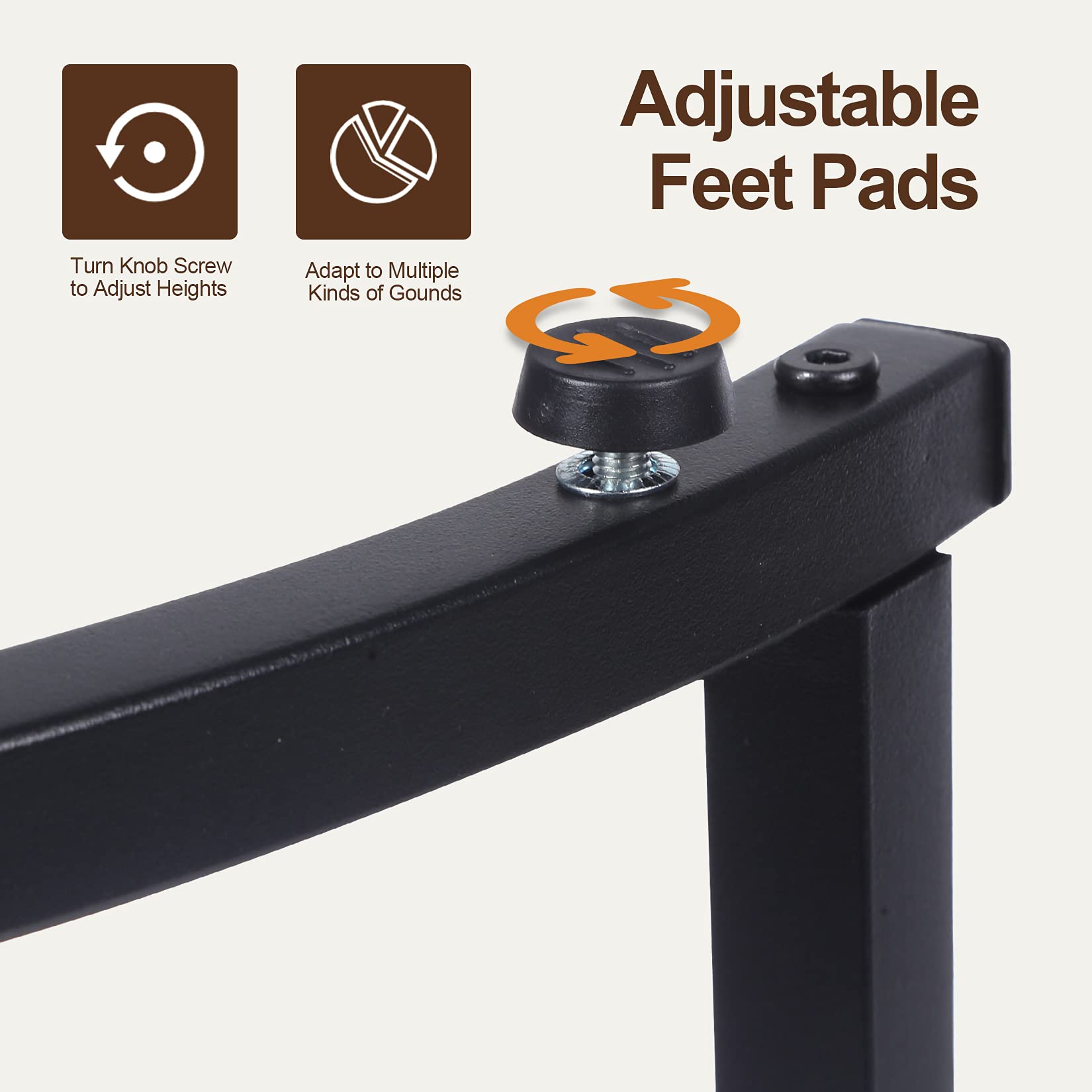 YSSOA Black Storage Shelf - Easy Assembly for Living Room & Office | Home Coffee Table Organizer