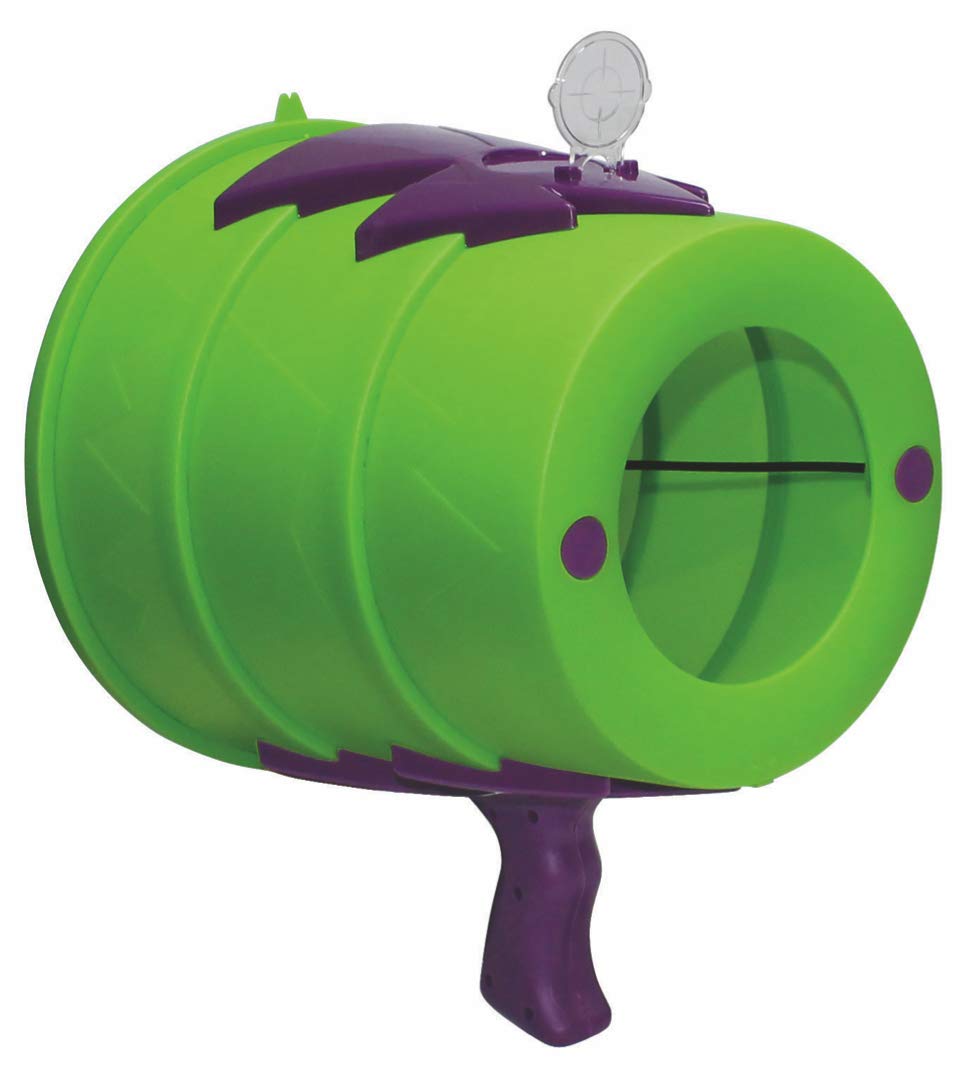 AirZooka Air Blaster Toy - Powerful & Safe Air Cannon Fun Gun for Kids & Adults - Prank Gadget for Indoor/Outdoor Play (Green & Purple) - Perfect for Parties, Backyard Games & Office Pranks